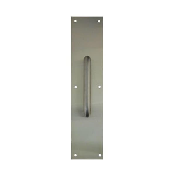 3-1/2" x 15" Pull Plate with 5-1/2" CTC 3/4" Round Pull